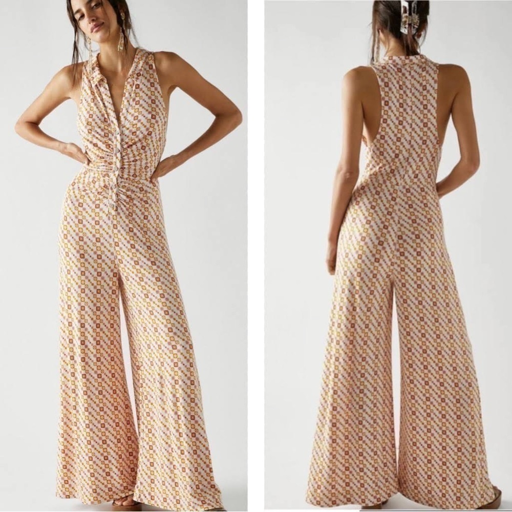 Free People Shayla Halter Jumpsuit NWOT - Picture 4 of 4